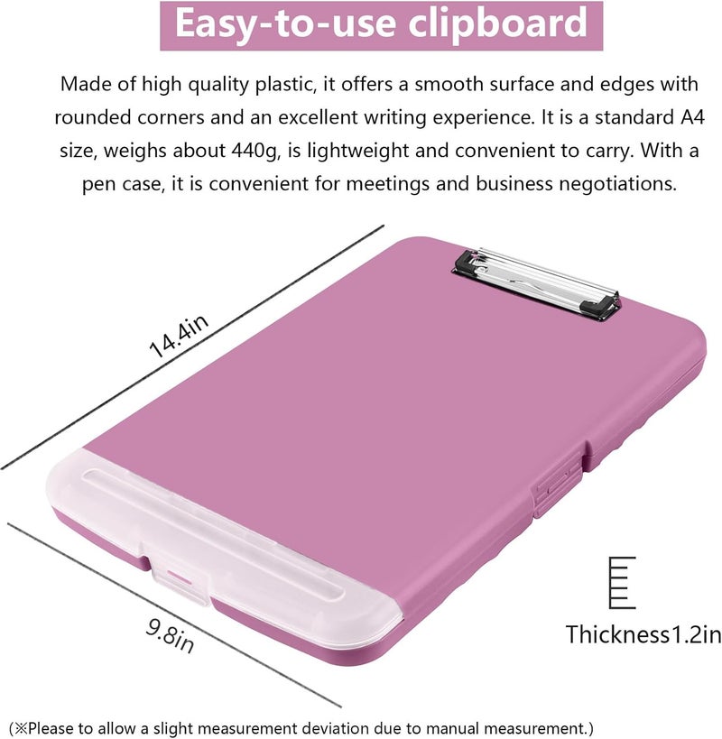 SFLHHDM Purple Clipboard with Storage, Clip Boards 8.5x11, Plastic Clipboard with Pen Holder, Teacher Clip Board, Clipboards Organizer for Women Teachers Work, School & Office Supplies - Image 4